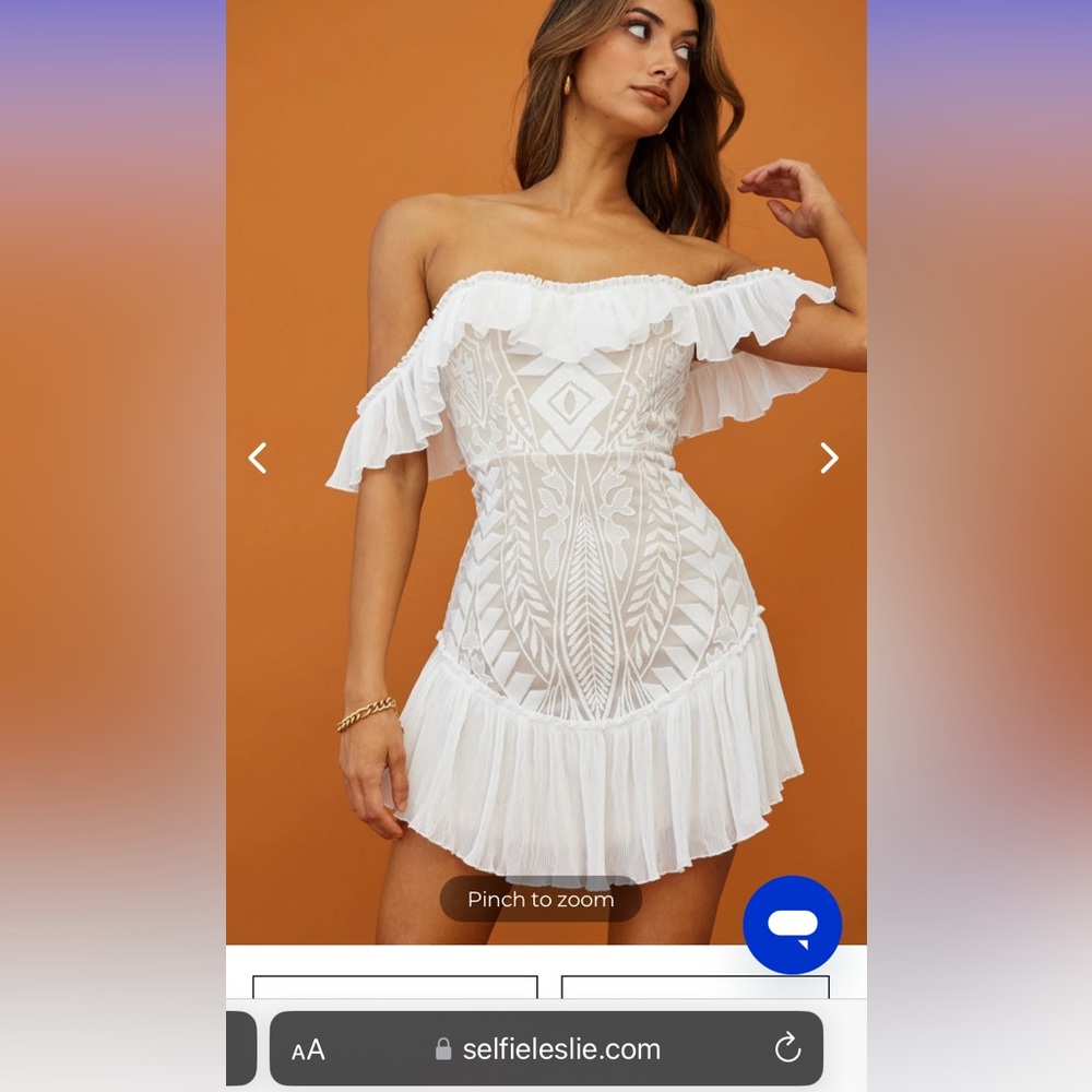 Selfie Leslie Dreamy Off Shoulder mini dress